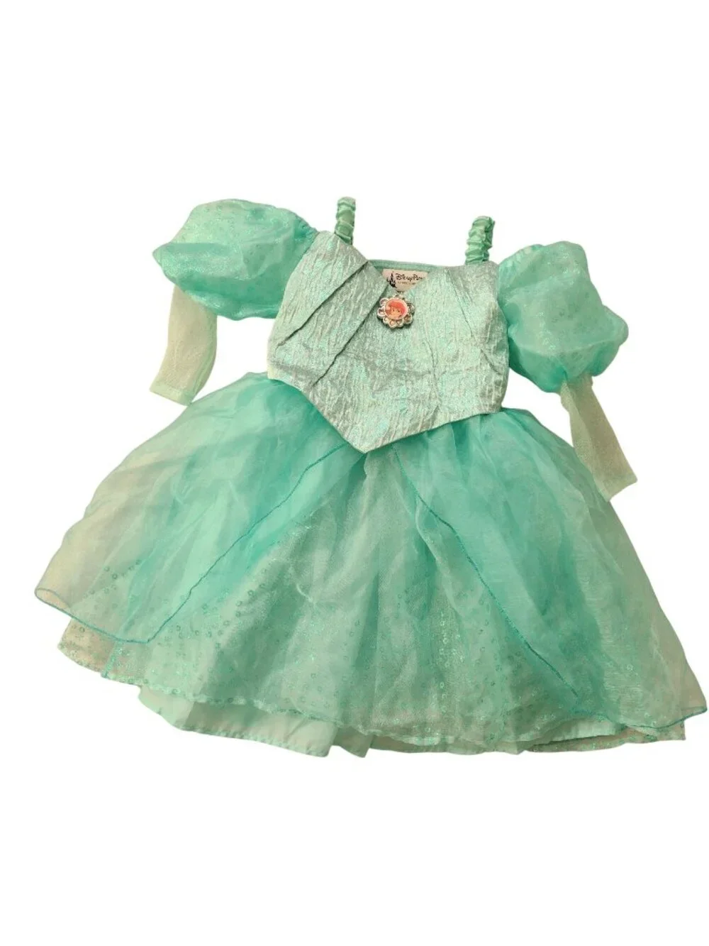 Disney Parks Ariel Party Dress 3 3T Toddler Girls Little Mermaid Seafoam Costume